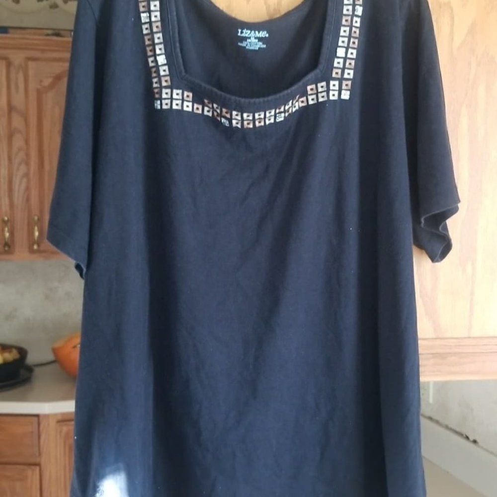 LIZ & ME WOMENS TOP BLOUSE SIZE 3X 26/28W - Picture 2 of 12